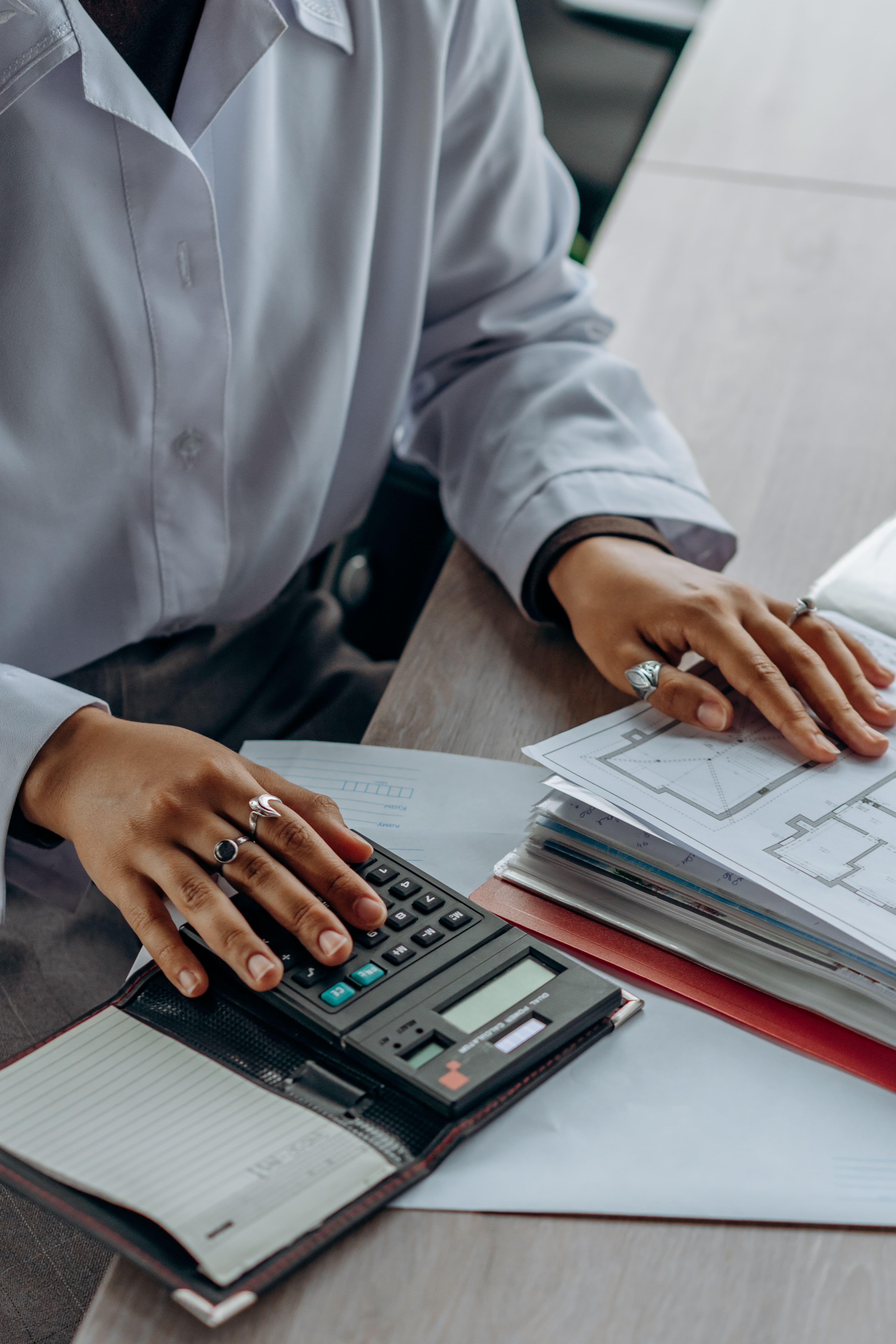 Accounting team working with clients